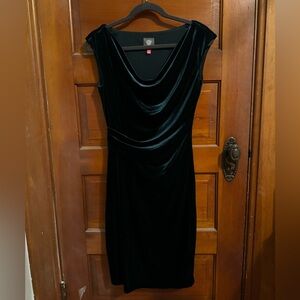 Vince Camuto Forest Green Velvet Cocktail Party Holiday Dress